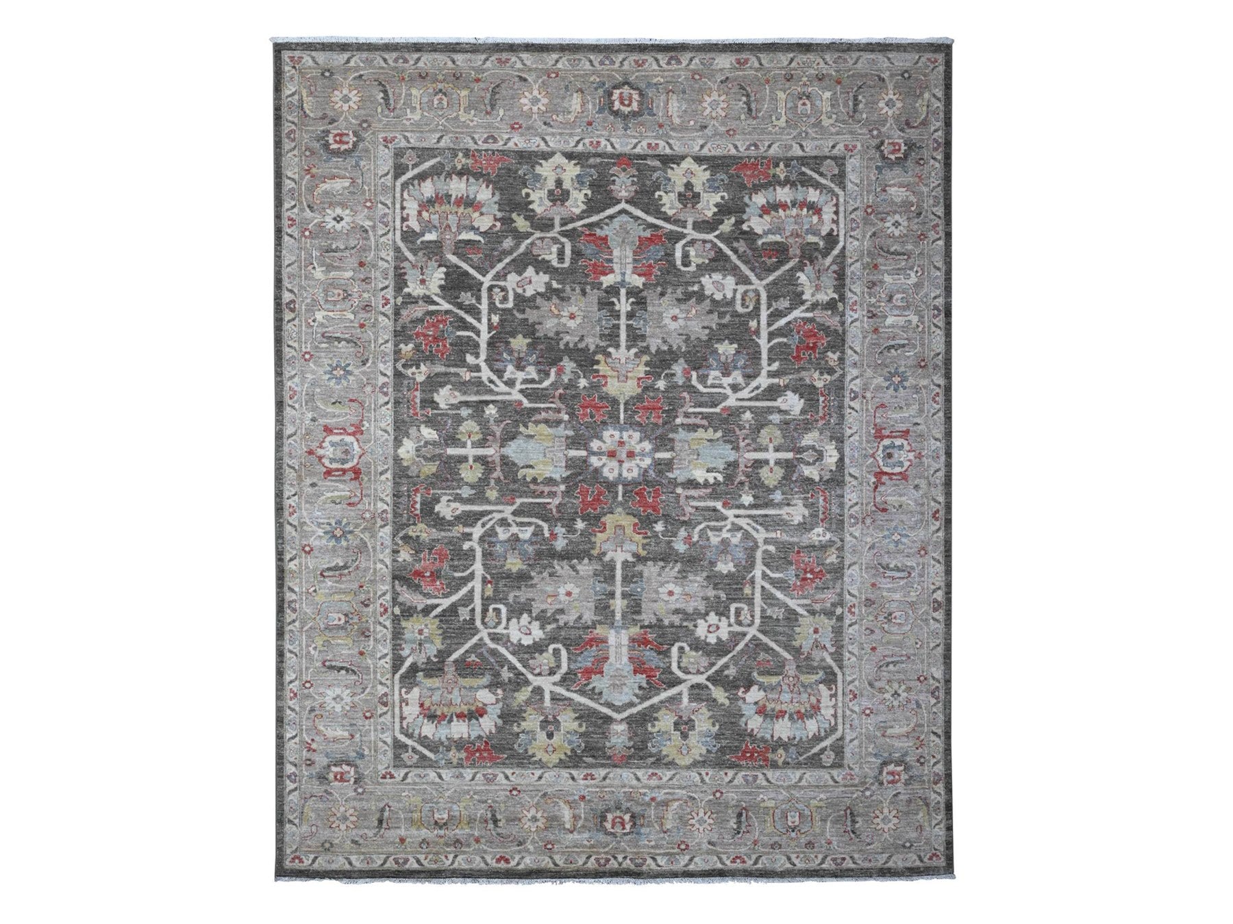Heriz Traditional hand-knotted wool rug in Black, 7'11" x 9'7", SKU O088873