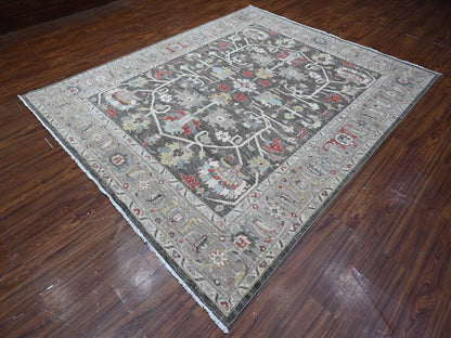 Heriz Traditional hand-knotted wool rug in Black, 7'11" x 9'7", SKU O088873
