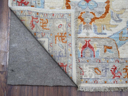 Ivory 2'6" x 12'4" Tribal Hand knotted Wool Rug - Sku: O088889