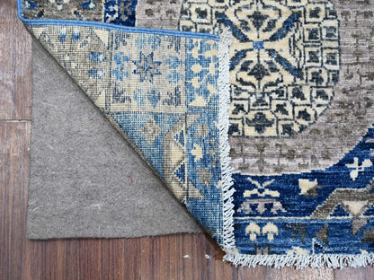 Blue 2'7" x 11'9" Mamluk Hand knotted Wool Rug - Sku: O088892