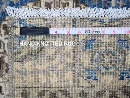 Grey 2'8" x 8'1" Traditional Hand knotted Wool Rug - Sku: O088897