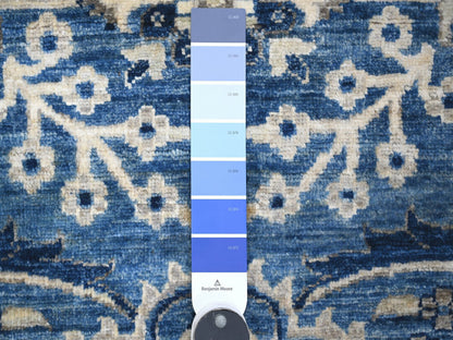 Heriz Traditional hand-knotted wool runner in Blue, 4'1" x 9'6", SKU O088911