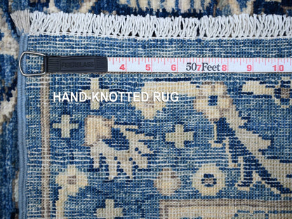 Heriz Traditional hand-knotted wool runner in Blue, 4'1" x 9'6", SKU O088911