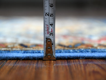 Tribal hand-knotted wool runner in Blue, 2'5" x 11'8", SKU O088932