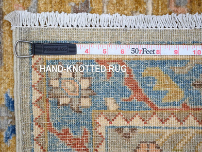 Grey 2'7" x 10'2" Oushak And Peshawar Hand knotted Wool Rug - Sku: O088938