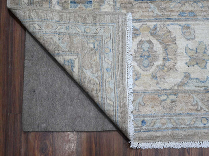 Grey 9'0" x 11'10" Oushak And Peshawar Hand knotted Wool Rug - Sku: O088958