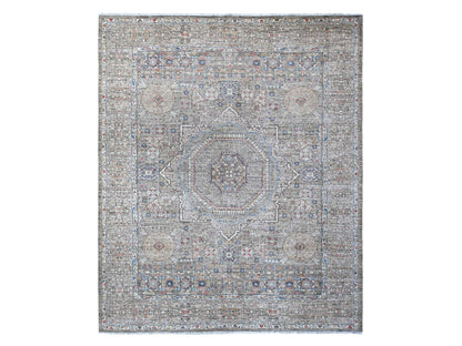Grey 8'3" x 10'0" Traditional Hand knotted Wool Rug - Sku: O088962