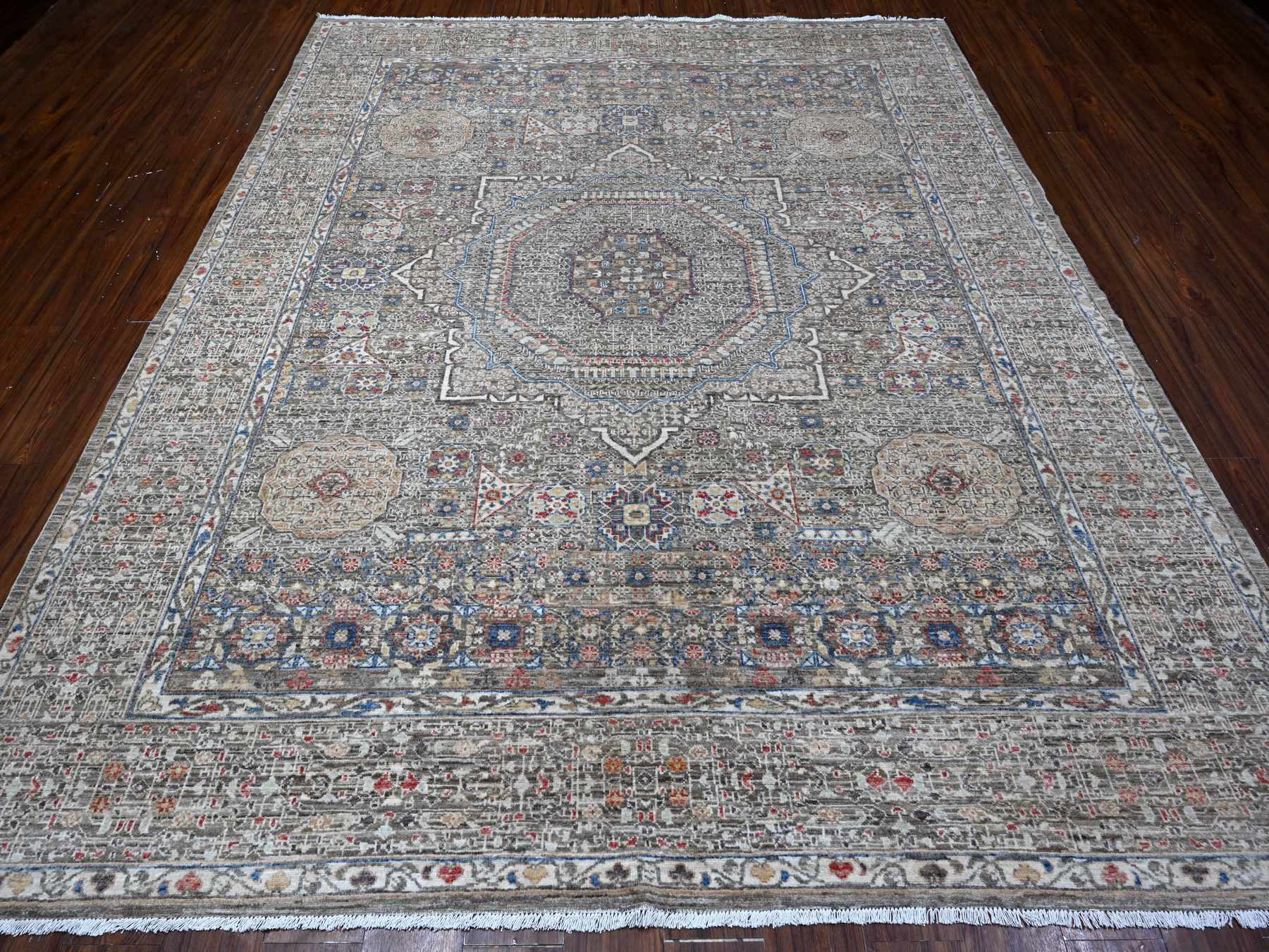Mamluk Traditional hand-knotted wool rug in Gray, 8'3" x 10'0", SKU O088962