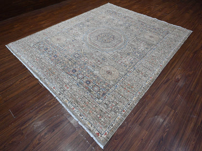 Grey 8'3" x 10'0" Traditional Hand knotted Wool Rug - Sku: O088962