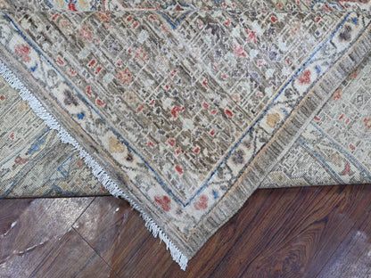 Grey 8'3" x 10'0" Traditional Hand knotted Wool Rug - Sku: O088962