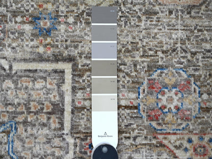 Grey 8'3" x 10'0" Traditional Hand knotted Wool Rug - Sku: O088962