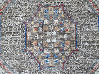 Grey 8'3" x 10'0" Traditional Hand knotted Wool Rug - Sku: O088962