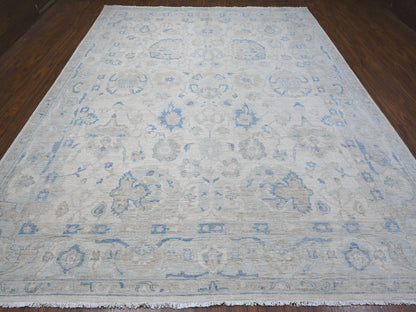 Peshawar hand-knotted wool rug in Ivory, 9'10" x 12'4", SKU O089002