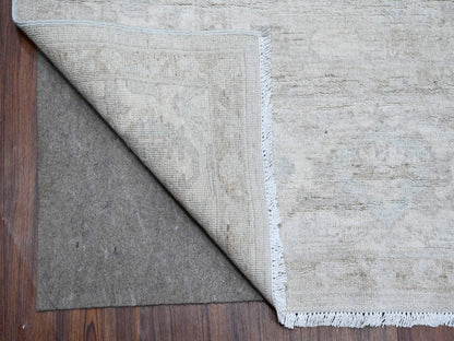 Grey 8'1" x 9'9" Oushak And Peshawar Hand knotted Wool Rug - Sku: O089003