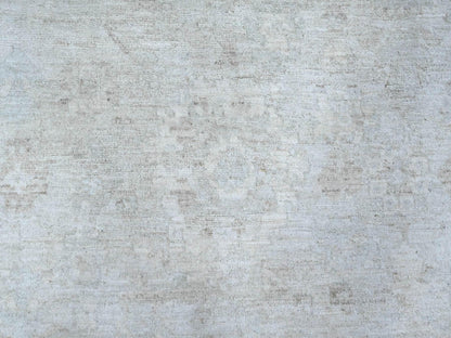 Grey 8'1" x 9'9" Oushak And Peshawar Hand knotted Wool Rug - Sku: O089003