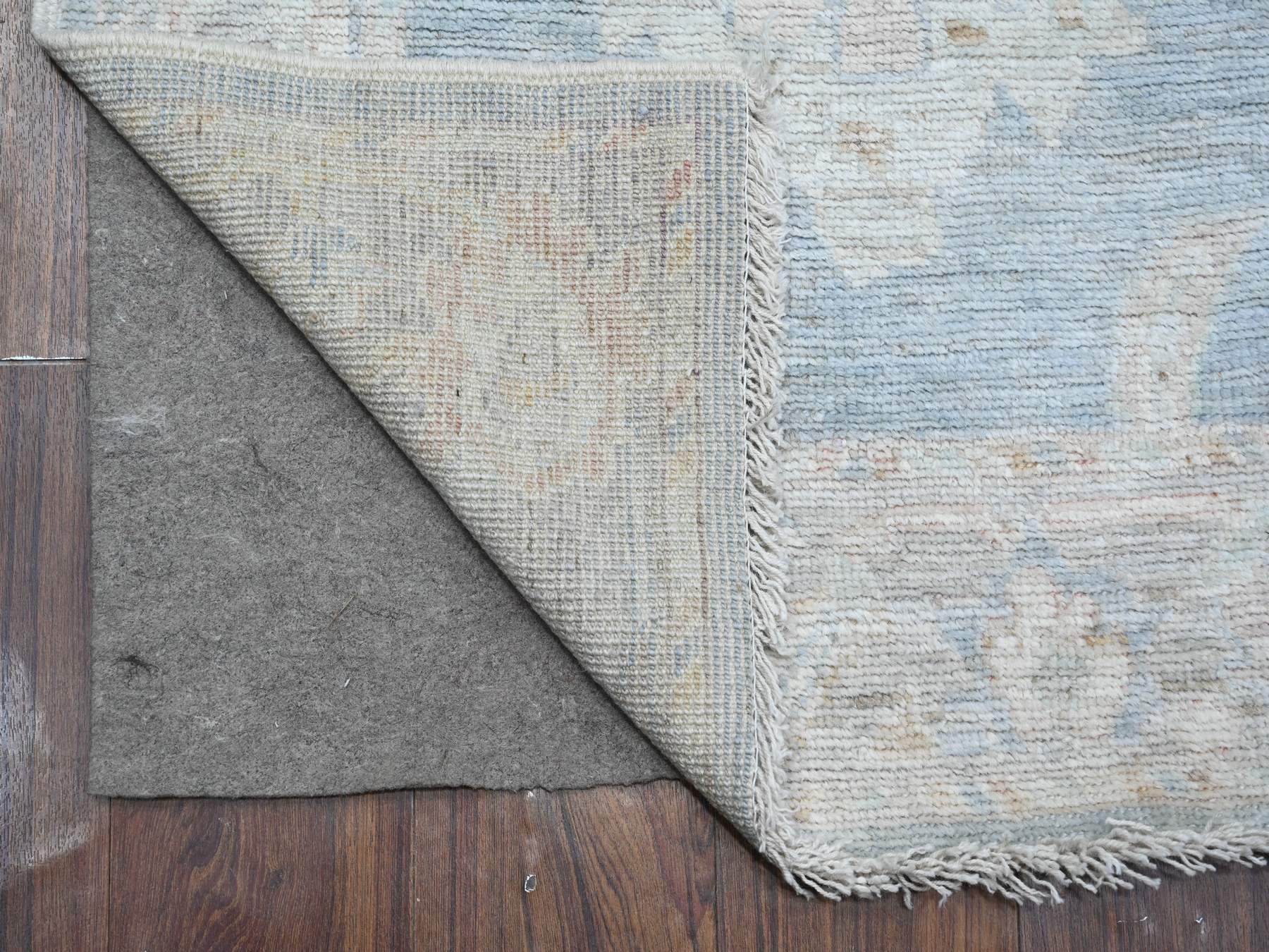 Oushak hand-knotted wool rug in Blue, 2'10" x 15'5", SKU O089007