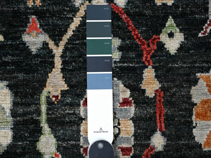 Oushak hand-knotted wool rug in Black, 2'10" x 11'11", SKU O089008