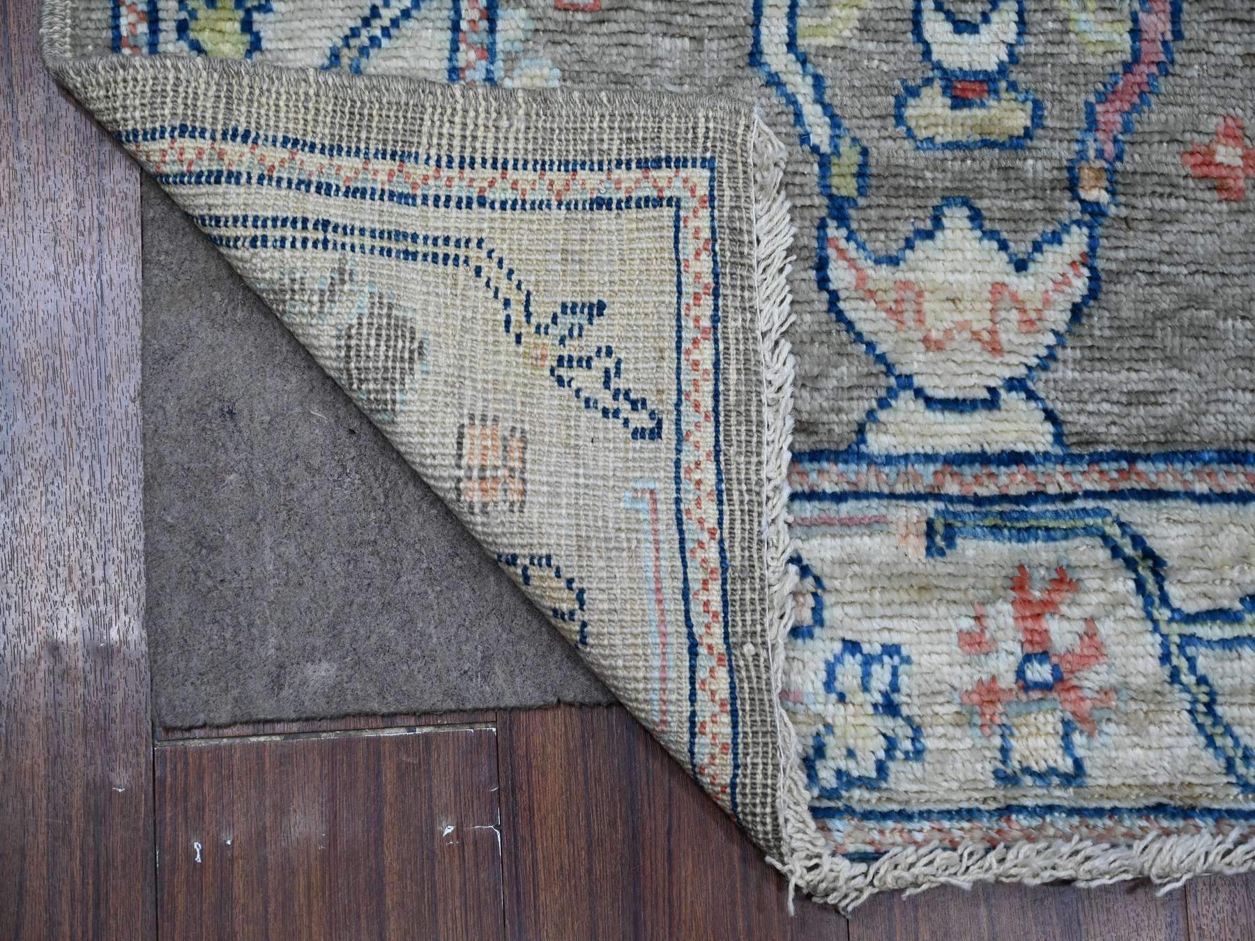 Oushak hand-knotted wool runner in Gray, 2'8" x 11'9", SKU O089025