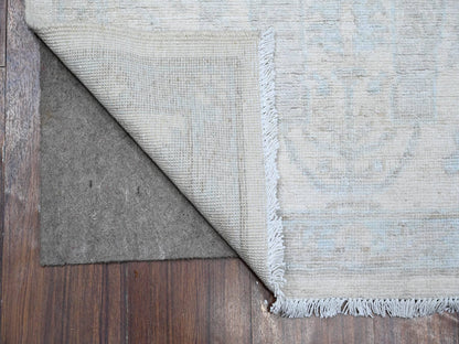 Ivory 2'8" x 11'1" Oushak And Peshawar Hand knotted Wool Rug - Sku: O089031