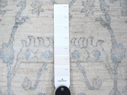Ivory 2'7" x 8'2" Oushak And Peshawar Hand knotted Wool Rug - Sku: O089032