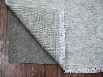 Grey 1'9" x 3'0" Oushak And Peshawar Hand knotted Wool Rug - Sku: O089037