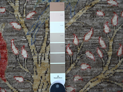 Grey 3'1" x 5'1" Oushak And Peshawar Hand knotted Wool Rug - Sku: O089060