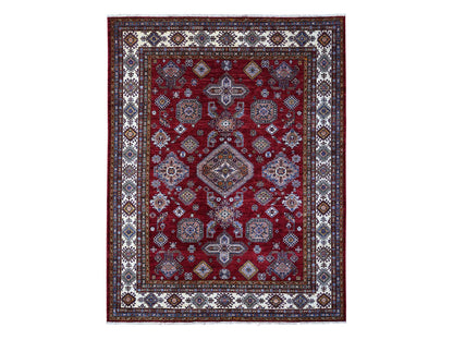 Red 8'1" x 10'3" Tribal Hand knotted Wool Rug - Sku: O089092