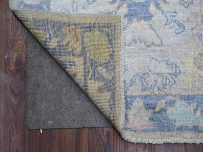 Grey 2'10" x 15'10" Oushak And Peshawar Hand knotted Wool Rug - Sku: O089097
