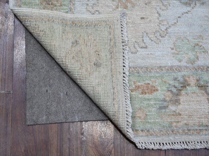 Grey 2'9" x 15'4" Oushak And Peshawar Hand knotted Wool Rug - Sku: O089101