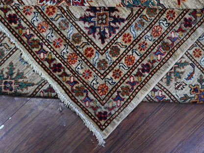 Grey 9'0" x 12'3" Tribal Hand knotted Wool Rug - Sku: O089103