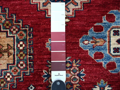Red 7'9" x 9'9" Tribal Hand knotted Wool Rug - Sku: O089110