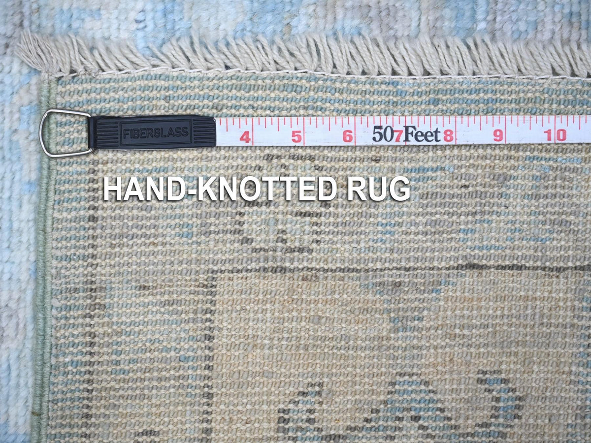 Oushak hand-knotted wool rug in Blue, 6'2" x 8'10", SKU O089120