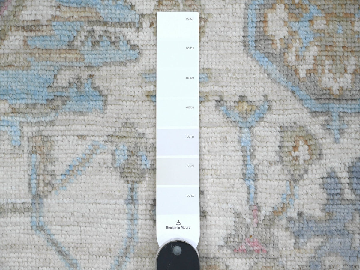 Oushak hand-knotted wool rug in Gray, 6'3" x 9'0", SKU O089121