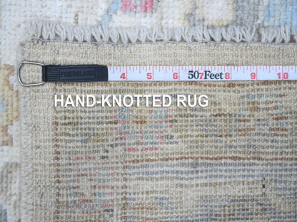 Grey 6'3" x 9'0" Oushak And Peshawar Hand knotted Wool Rug - Sku: O089121