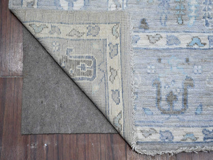 Oushak hand-knotted wool rug in Gray, 6'3" x 8'10", SKU O089122