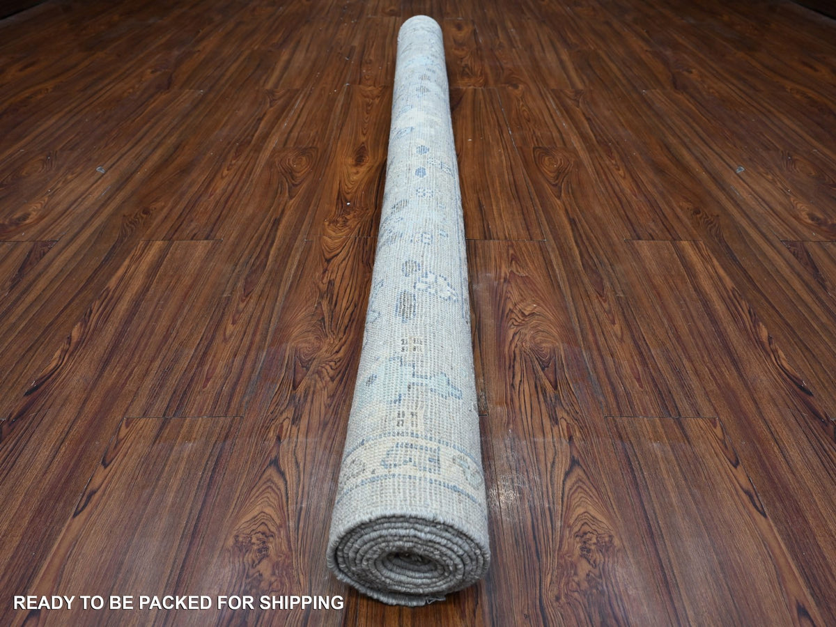 Oushak hand-knotted wool rug in Gray, 6'3" x 8'10", SKU O089122