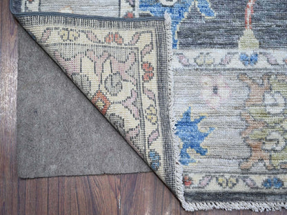 Oushak hand-knotted wool rug in Gray, 5'11" x 8'8", SKU O089124