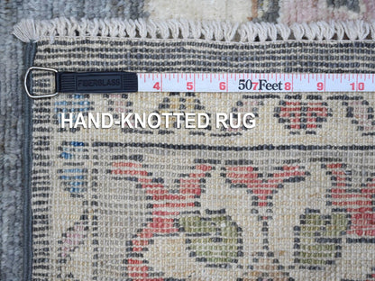 Oushak hand-knotted wool rug in Gray, 5'11" x 8'8", SKU O089124