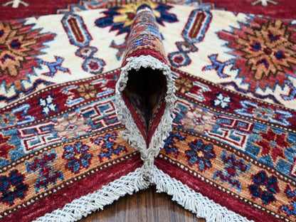 Red 8'10" x 12'5" Tribal Hand knotted Wool Rug - Sku: O089132