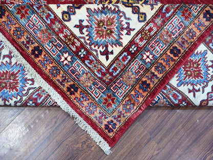 Red 8'10" x 12'5" Tribal Hand knotted Wool Rug - Sku: O089132