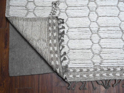 Ivory 11'9" x 15'8" Tribal Hand knotted Wool Rug - Sku: O089136