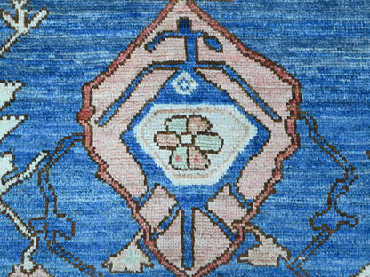 Grey 8'10" x 11'9" Tribal & Geometric Hand knotted Wool Rug - Sku: O089151