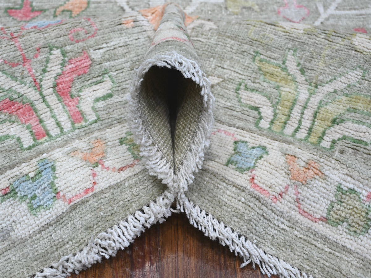Oushak hand-knotted wool rug in Green, 7'8" x 9'10", SKU O089155