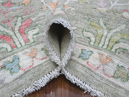 Oushak hand-knotted wool rug in Green, 7'8" x 9'10", SKU O089155