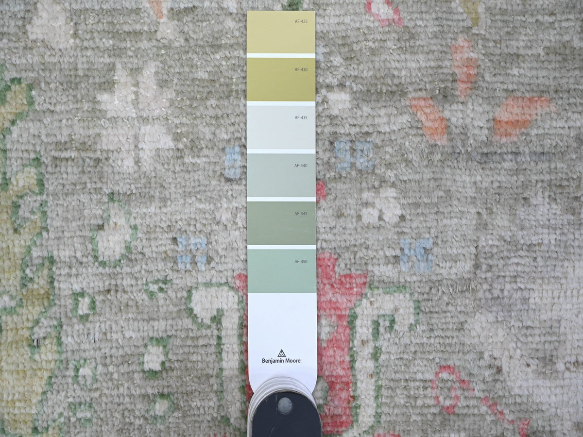 Oushak hand-knotted wool rug in Green, 7'8" x 9'10", SKU O089155