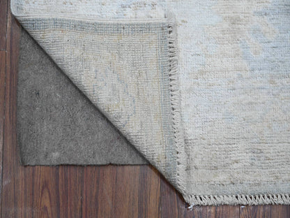 Grey 2'9" x 19'6" Oushak And Peshawar Hand knotted Wool Rug - Sku: O089157