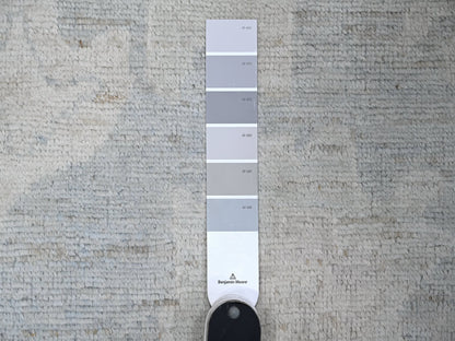 Grey 2'9" x 19'6" Oushak And Peshawar Hand knotted Wool Rug - Sku: O089157