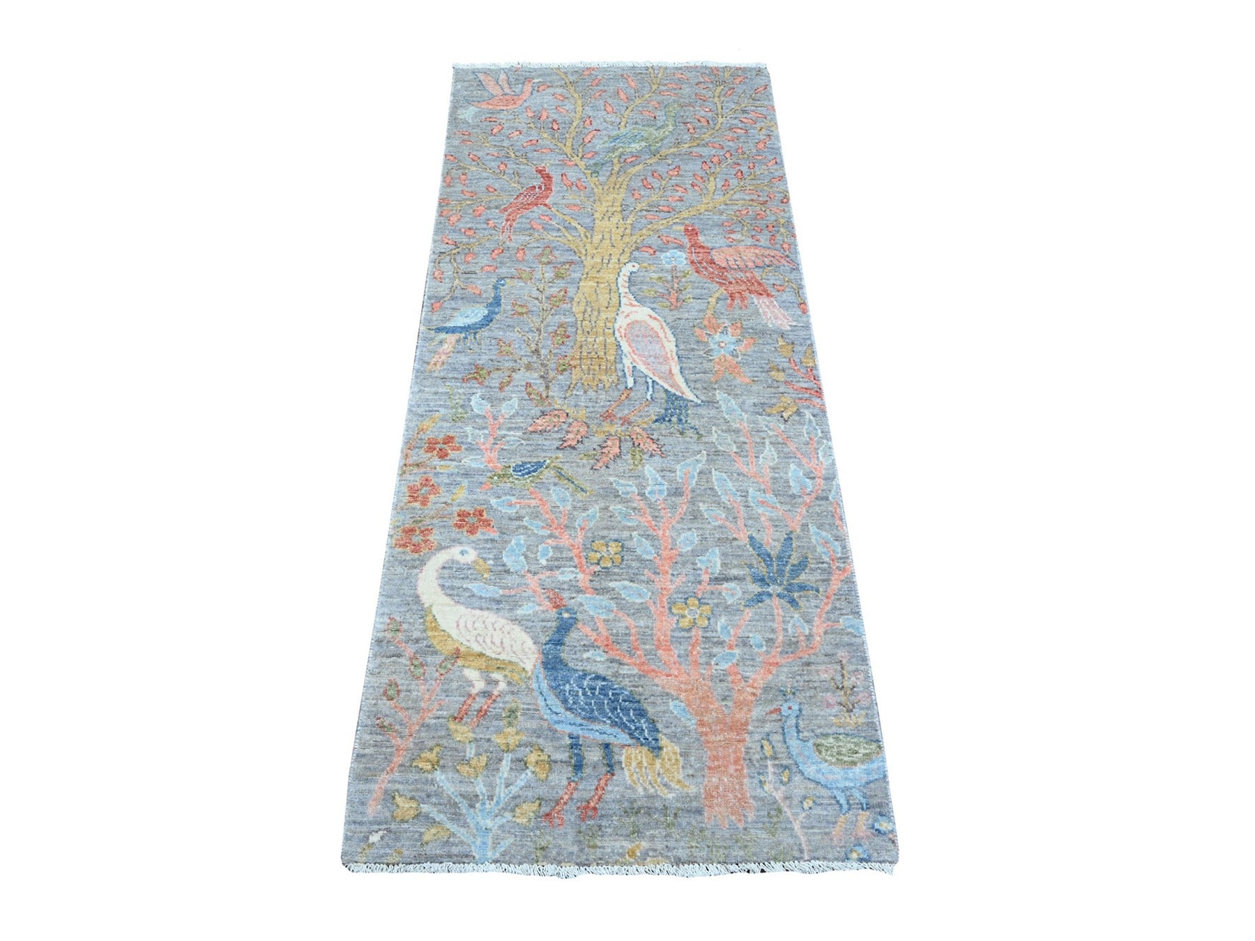 Peshawar hand-knotted wool runner in Gray, 2'6" x 5'10", SKU O089162