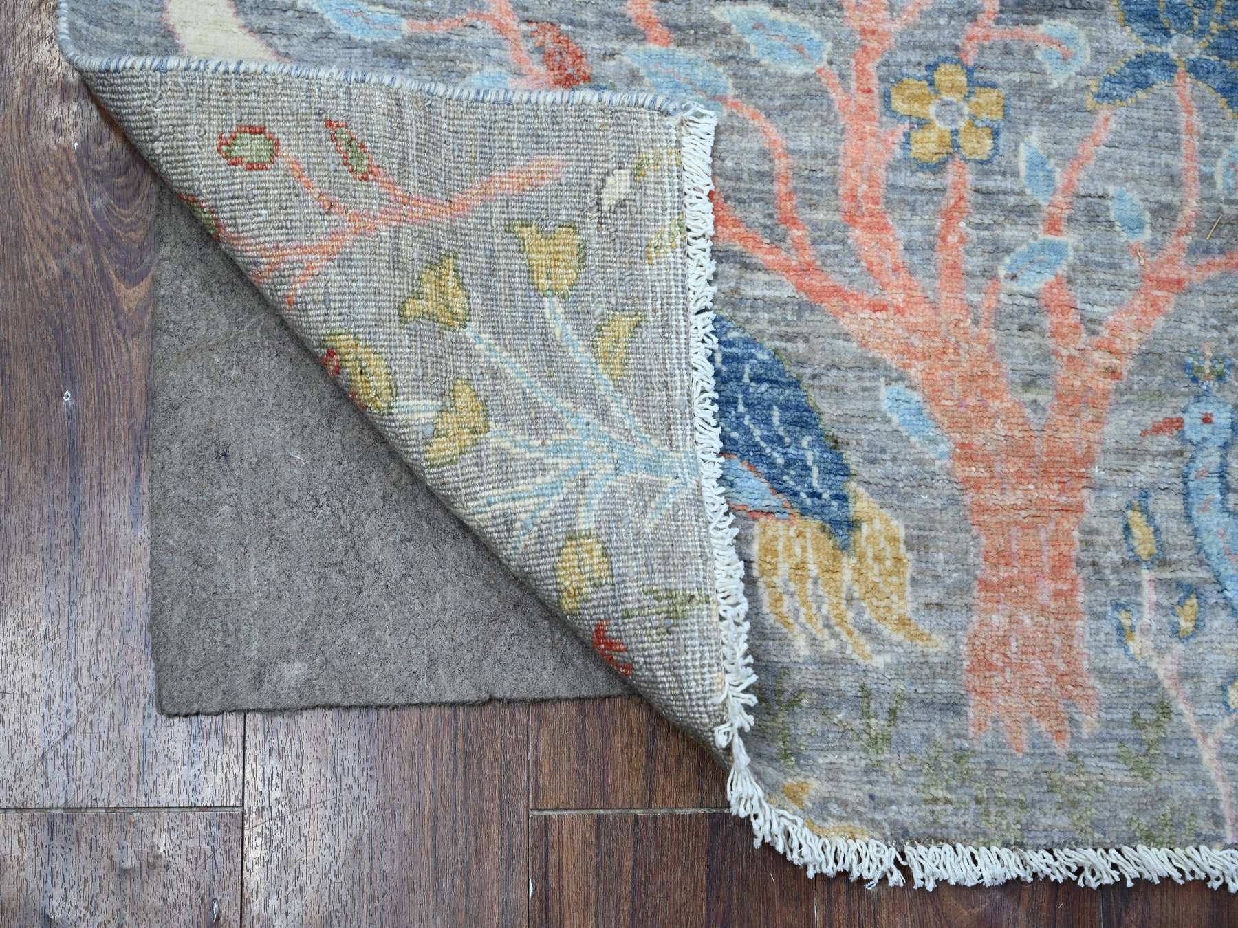 Gray 2'6" x 5'10" Oushak / Peshawar Hand knotted Wool Rug - Sku: O089162