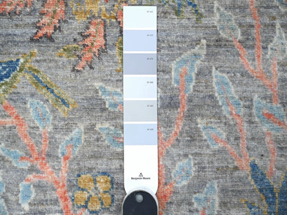 Grey 2'6" x 5'10" Oushak And Peshawar Hand knotted Wool Rug - Sku: O089162